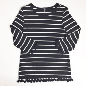 Stitch Fix Lemon Tart Kenner Tassel Striped Top S